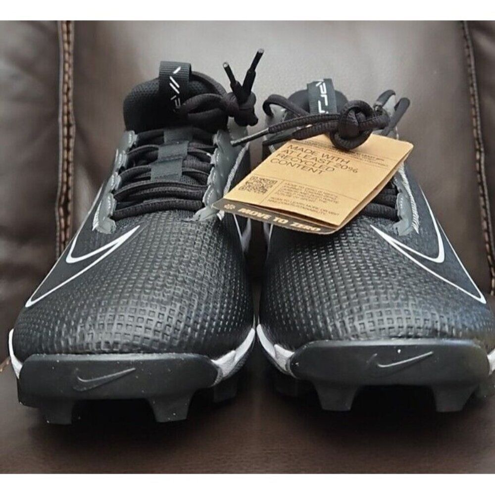 NIKE VAPOR EDGE SHARK 2 BLACK-WHITE-GREY FOOTBALL CLEATS Men's Size 13 - Picture 2 of 8